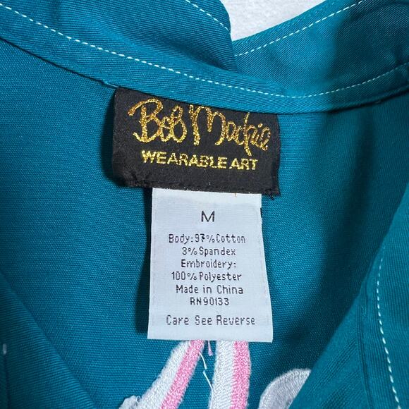 Bob Mackie Embroidered SAMBA Dance Full Zip Jacket Size Medium Art Multicolor - Picture 4 of 9